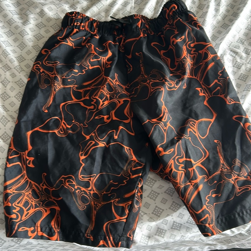 Highland Originals Navy & Orange Boys Swim Trunks - XL